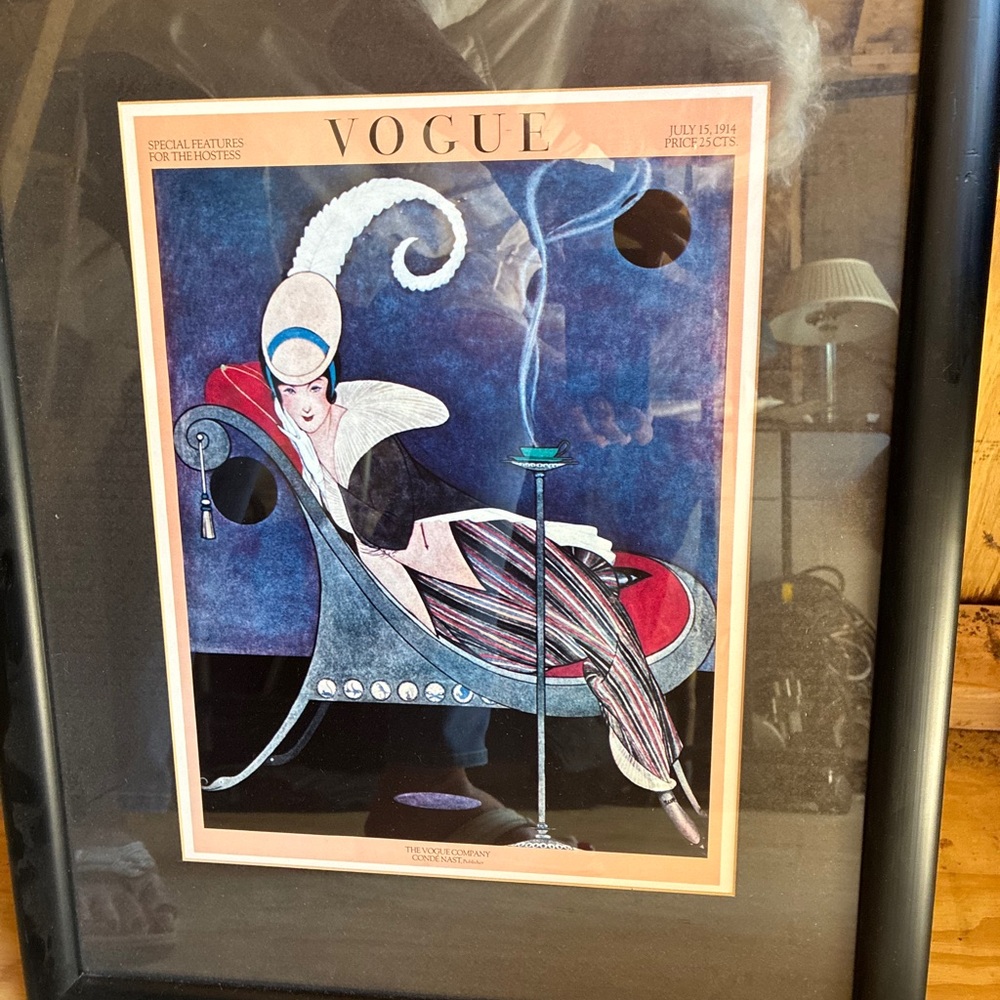 Vogue Black and Blue Art Deco Poster from 1916!